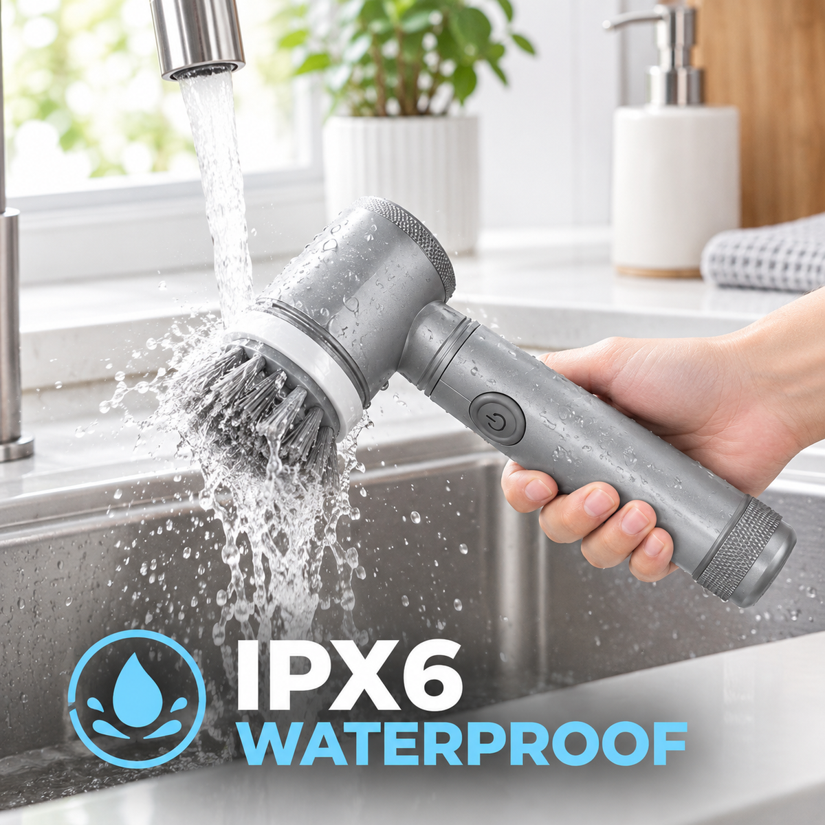 SpinClean Pro — Cordless Electric Scrub Brush (7-in-1, Waterproof)